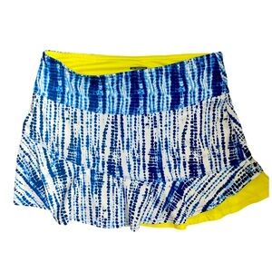 Bolle Blue /White Skort -S blue white yellow , nylon spandex